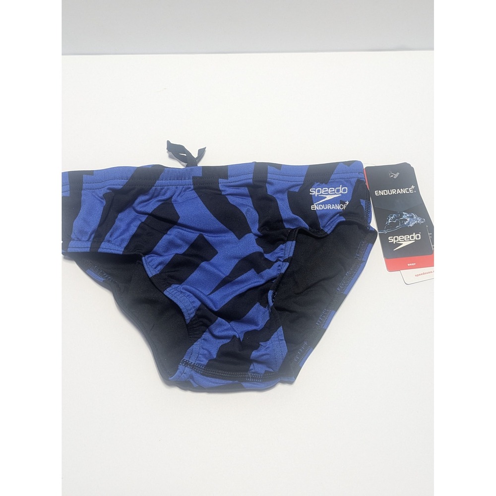 Speedo Mens Vortex Maze Endurance+ Swim Brief Blue Black Size 28